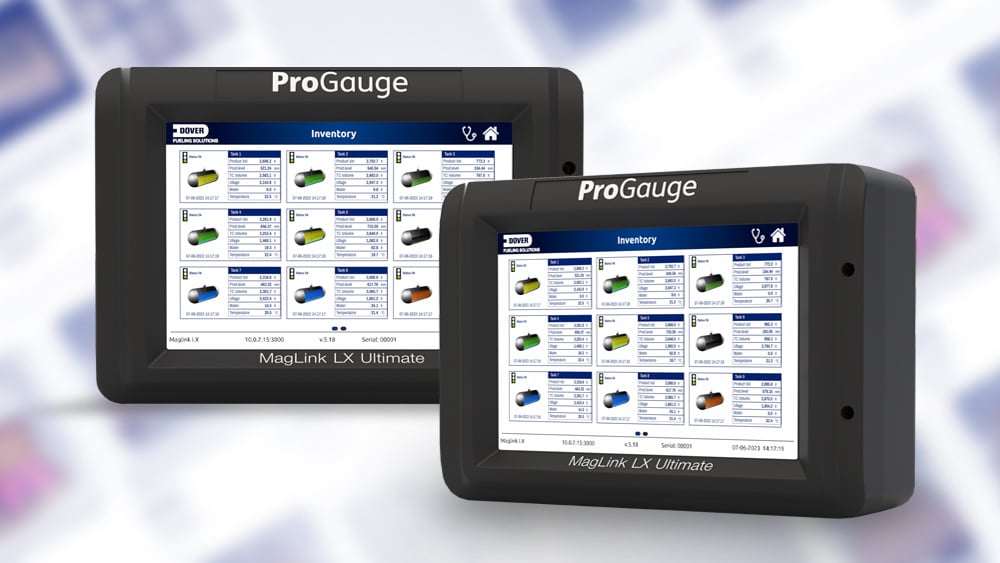 Two ProGauge MagLink Ultimate automatic tank gauges side by side.